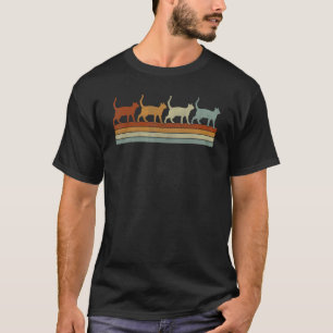 Vintage Eighties Style Cat Retro Distressed 1 T-Shirt