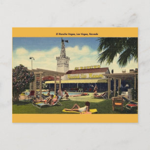 Vintage El Rancho Vegas Post Card