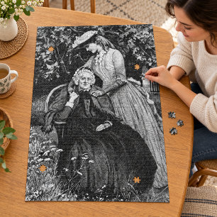 Vintage Elderly Mother Daughter Granddaughter LG Jigsaw Puzzle