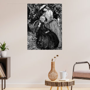Vintage Elderly Mother Daughter Granddaughter LG Poster