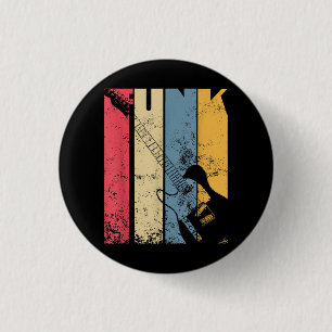 Vintage Electric Guitar Funk Music lover gifts 3 Cm Round Badge