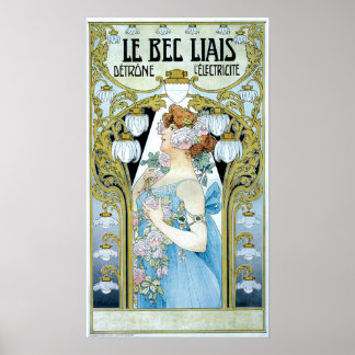 Vintage Electric Light Advertisement Poster