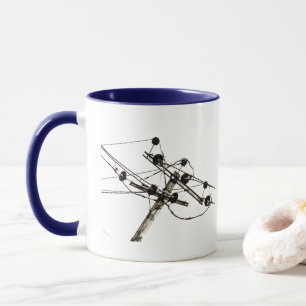 Vintage Electric Pole Mug