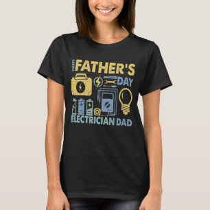 Vintage Electrician Dad Father's Day Birthday T-Shirt