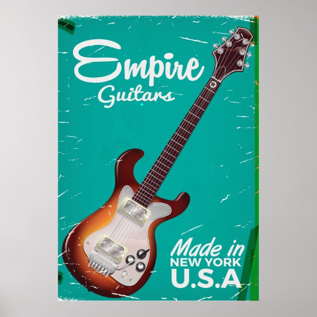 Vintage electronic guitar commercial poster (Front)