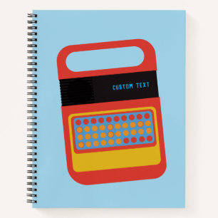 Vintage electronic speaking & spelling toy custom notebook