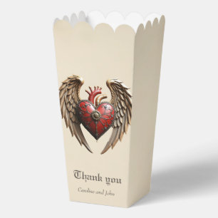 Vintage elegance: an elegant clock and heart.  favour box