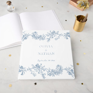 Vintage Elegance: Classic Floral Wedding Guest Book