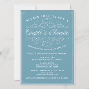 Vintage Elegance Couple's Shower Invitation