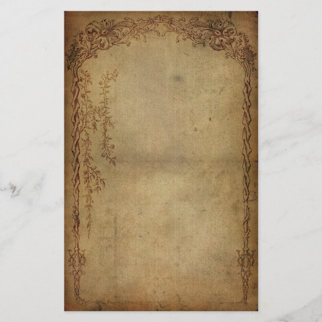 Vintage Elegance Dark Stationery (Front)