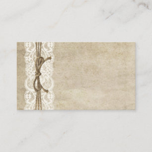 Vintage Elegance Lace on Twine Place Card