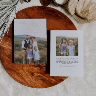 Vintage Elegance Merry & Bright Christmas Photo