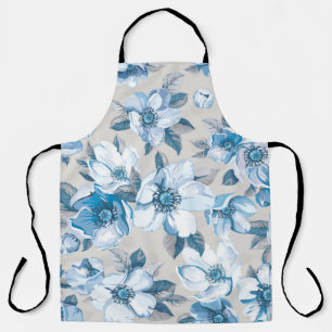 Vintage elegance seamless pattern with blossoming apron