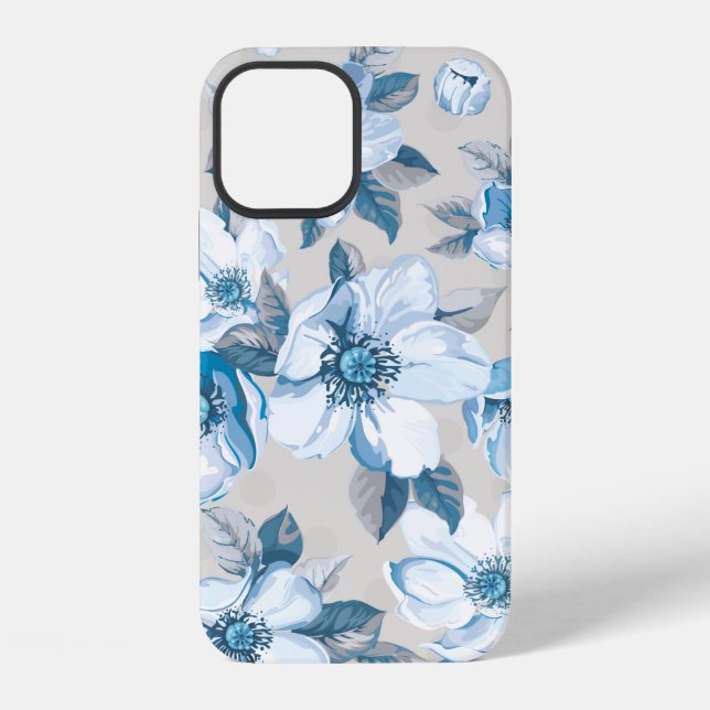 Vintage elegance seamless pattern with blossoming  iPhone case (Back)