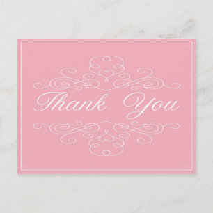Vintage Elegance Thank You Postcard