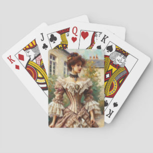 Vintage Elegance Victorian Lady Playing Cards
