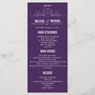 VINTAGE ELEGANCE WEDDING MENU