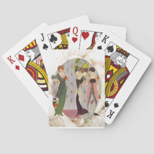 Vintage elegant 1920’s ladies fashion playing cards