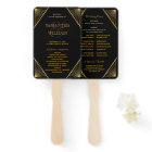 Vintage Elegant Art Deco Black Gold Wedding