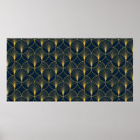 Vintage elegant Art Deco style seamless pattern wi