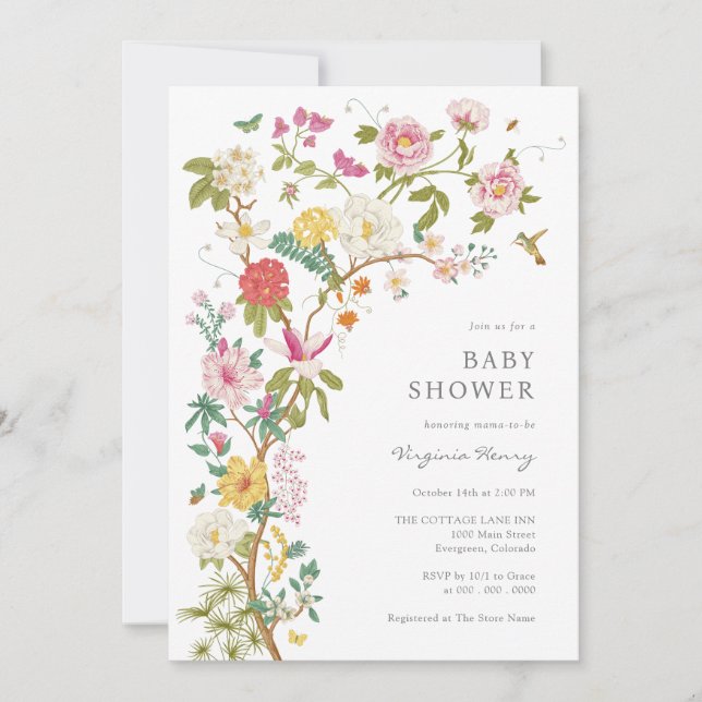 Vintage Elegant Baby Shower Invitation (Front)