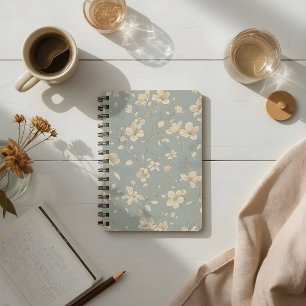 Vintage Elegant Botanical Line Art  Notebook