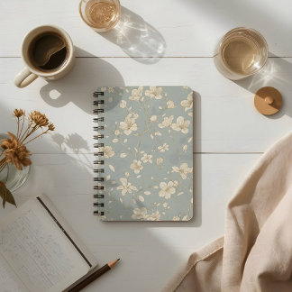 Vintage Elegant Botanical Line Art  Notebook