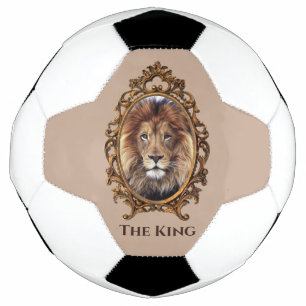 Vintage Elegant Brown Lion King Retro Dads  Soccer Ball