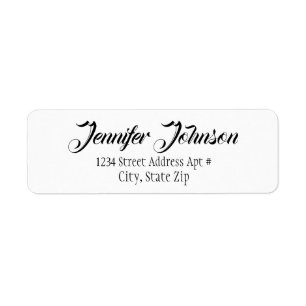 Vintage Elegant Calligraphy Script Black And White