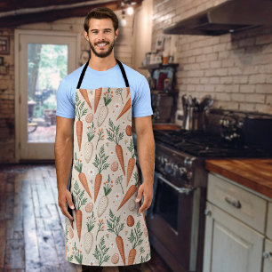 Vintage Elegant Carrots with Blossoms and Tiny Egg Apron