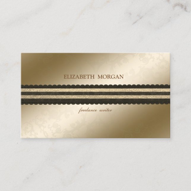Vintage Elegant,Chic,Lace Business Card (Front)
