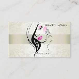 Vintage Elegant,Chic,Lace,Girl Silhouete Business Card