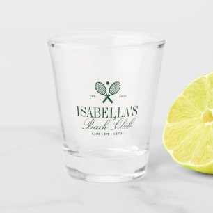 Vintage Elegant Country Club Bachelorette Custom Shot Glass