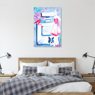 Vintage Elegant Eau De Parfum Ladies Boudoir Canvas Print