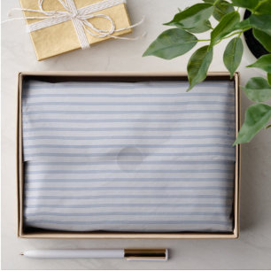 Vintage Elegant Faded Blue Stripe All Occasion  Tissue Paper