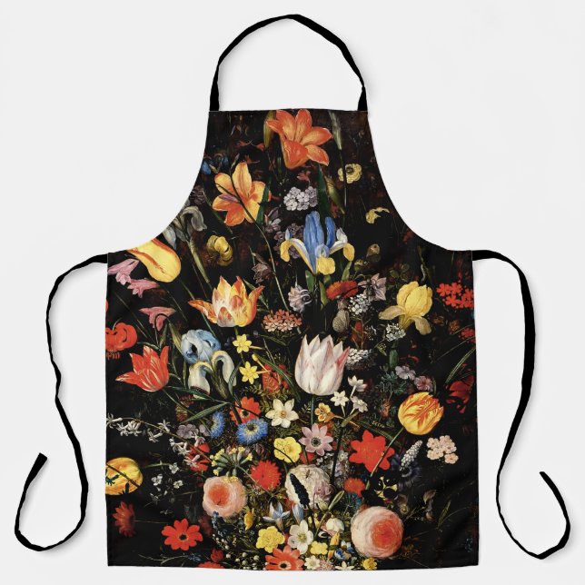 Vintage Elegant Floral Apron (Front)