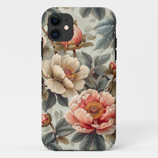 Vintage elegant floral Case-Mate iPhone case (Back)