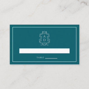 Vintage Elegant Floral Morden Wedding Flat Place Card