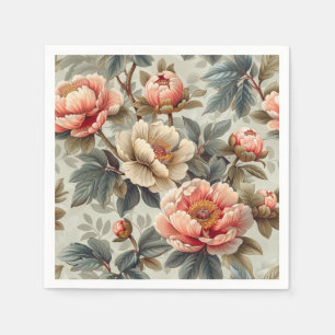 Vintage elegant floral napkin