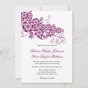 Vintage Elegant Floral Paisley Boho Wedding Invite