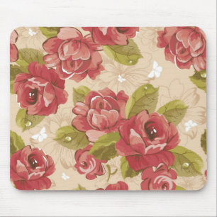 Vintage elegant floral pattern Mousepad
