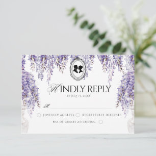 Vintage Elegant Florals Regency Wedding RSVP Card