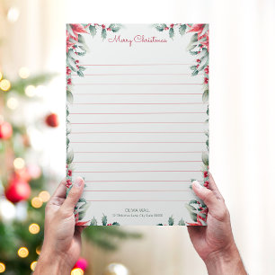 Vintage Elegant Foliage Greenery Christmas Paper