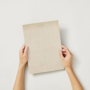 Vintage Elegant Initial Lined Old Paper