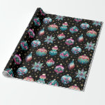 Vintage Elegant Jewels Christmas Ornaments Wrapping Paper<br><div class="desc">This vintage gift wrap design brings all those good nostalgia feelings. The gift wrap features beautiful and elegant jewel-toned vintage glass ornaments in pinks,  purples,  teals,  and blues with a hint of gold.</div>