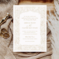 Vintage Elegant Leafy Vines Border Frame Wedding