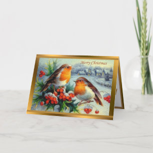 Vintage Elegant Merry Christmas Holiday Card