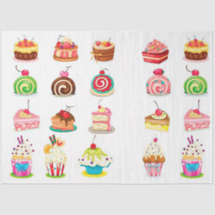 Vintage Elegant Modern Cake Tissue Paper