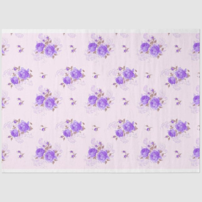 Vintage Elegant Modern Floral Tissue Paper (Front)