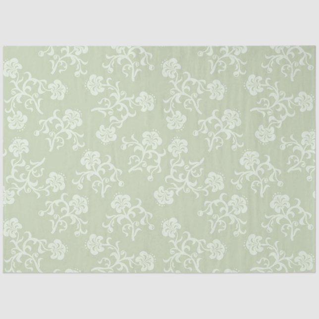 Vintage Elegant Modern Floral Tissue Paper (Front)